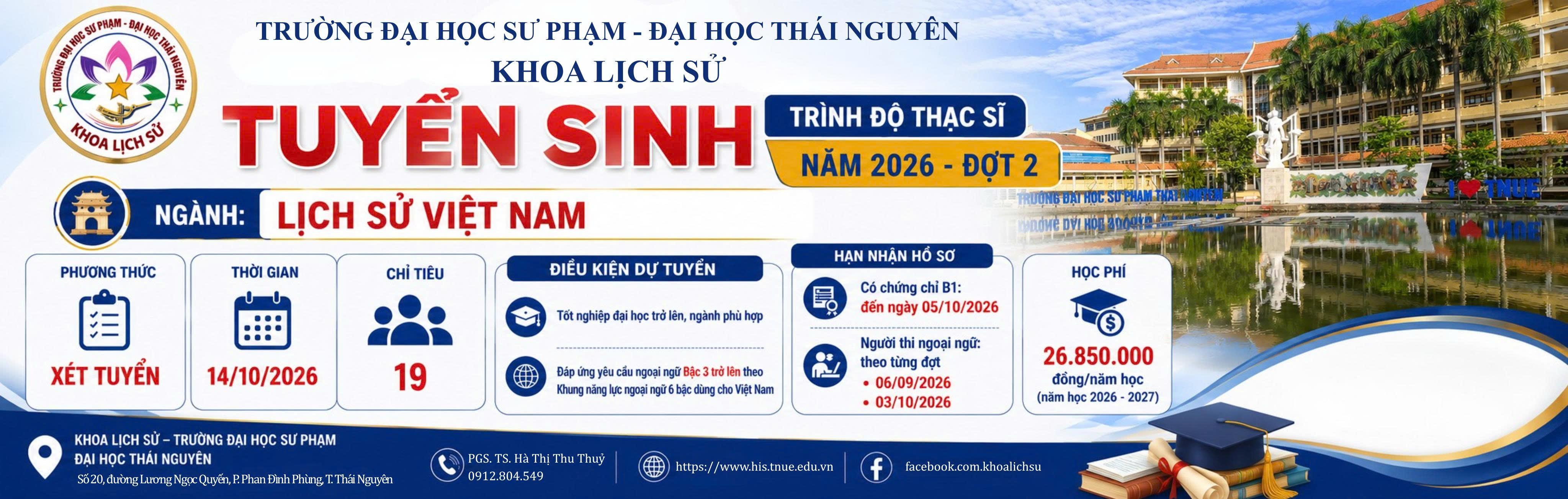 Tuyển sinh trình độ Thạc sĩ 2026 - Đợi 2